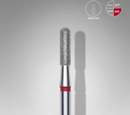 STALEKS EXPERT Fresa diamantada cilindro arredondado vermelha, diâmetro 2,3 mm, parte operacional 8 mm
