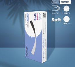 STALEKS EXPERT 20 papmAm mix Lixas duplas para lixagem direta com base macia, grão 180/240 (25 unid.)