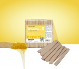 STALEKS EXPERT Espátula para depilação de madeira, 114x10 mm (100 unid.)