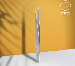 STALEKS EXPERT 40 TYPE 7 Pinça para extensão de pestanas com entalhos profissional, curvada